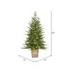 Vickerman 4' Gibson Slim Potted Pine Artificial Christmas Tree - Warm White Dura-lit LED Lights - Faux Gibson Christmas Tree - Seasonal Indoor Home Decor view 4
