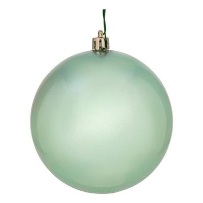 Vickerman 4" Frosty Mint Candy Ball UV Drill 6/Bag