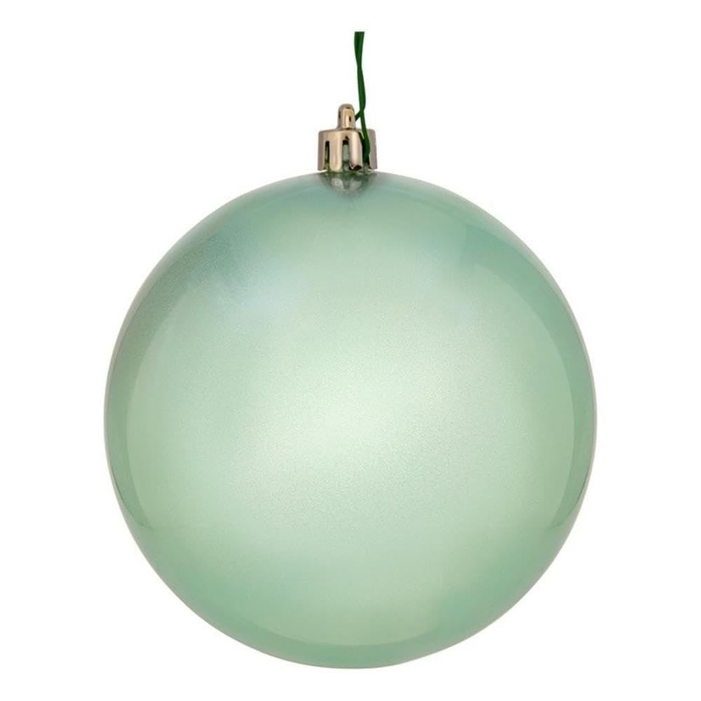 Vickerman 4" Frosty Mint Candy Ball UV Drill 6/Bag