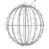 Vickerman 180Lt x 20" Fold Flat Pink Led Jumbo Hanging Sphere with White Powder Coated Frame view 1