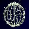 Vickerman 180Lt x 20" Fold Flat Pink Led Jumbo Hanging Sphere with White Powder Coated Frame view 2
