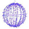 Vickerman 180Lt x 20" Fold Flat Purple Led Jumbo Hanging Sphere with White Powder Coated Frame view 1