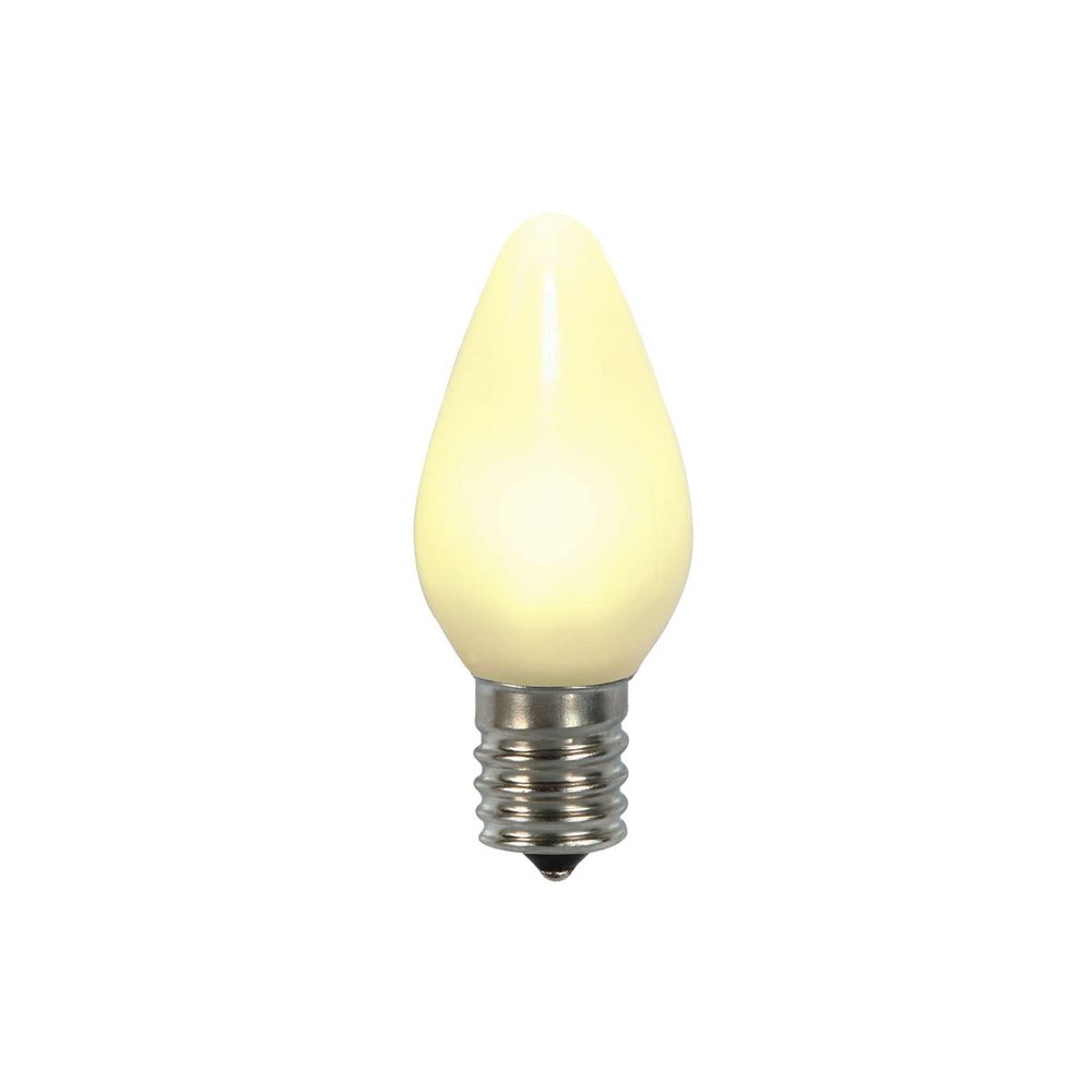 Vickerman 647776-0.96 watt 130 volt C7 Warm White Twinkle LED Light Bulb (25 Pack) Christmas Light Bulbs (XLEDSC71T-25)