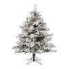Vickerman 6.5' Flocked Cheshire Instant Connect Artificial Christmas Tree, Clear Dura-Lit Mini Lights - Faux Christmas Tree - Seasonal Indoor Home Decor view 1