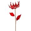 Vickerman 637036-32" Red Glitter Poinsettia Spray Christmas Decoration (2 Pack) (RX193503) view 1