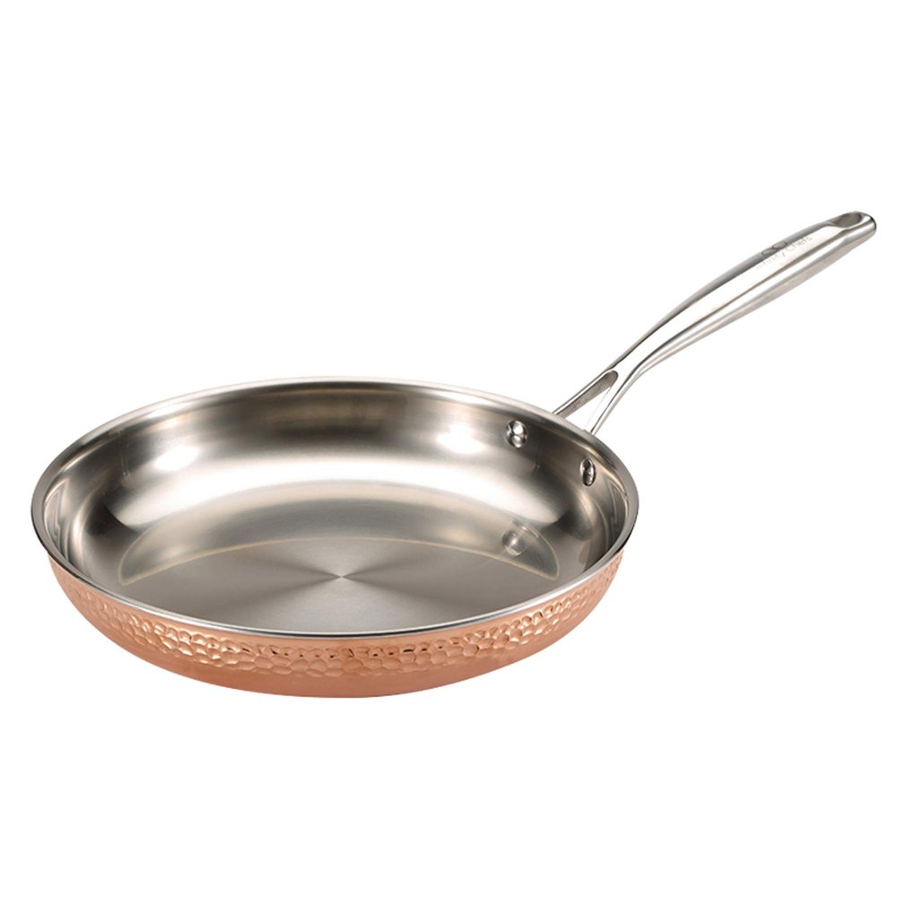 Bergner BGIC-3662 Infinity Chefs De Lux 28 cm Copper Tri-Ply Fry Pan | Stainless Steel | Copper Hammer Finish
