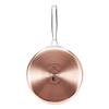 Bergner BGIC-3661 Infinity Chefs De Lux 24 cm Copper Tri-Ply Saute Pan with Glass Lid | Stainless Steel | Copper Hammer Finish view 4