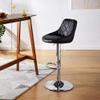 CangLong Swivel Adjustable Counter Height Bar Stool Set - PU Leather Counter Stools with Back, Lift Stools for Kitchen Bar - Black view 2