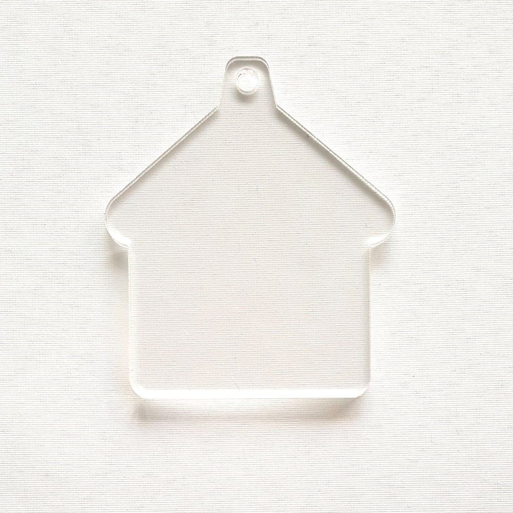 25 Acrylic Christmas Ornaments Blanks Home 1/8" Thick Clear Made U.S.A (8")