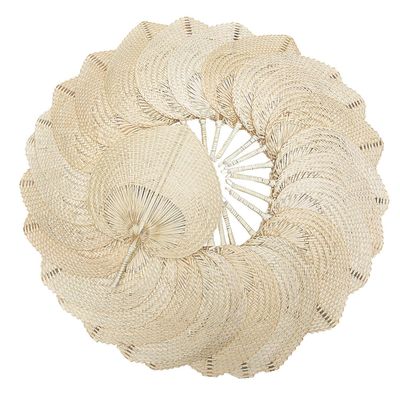 Fun Express Bulk Bamboo Fans - Party Supplies - Outdoor Summer Cooling Supplies Farmhouse Wall Decor Wedding Party Favors - Home Decorations Birthday Gift - 72 Pieces
