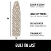 GORILLA GRIP The Original Ironing Board Cover and Pad, Silicone Coating, 400F Scorch Resistant Thick Padding, Heavy Duty Iron Covers Standard Boards, Hook and Loop Fastener Strap, Damask 15x54 view 2