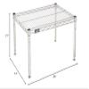 Nexel Commerical Wire Shelf Platform Dunnage Storage Rack, 21" x 36" x 14", Chrome view 2