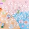 AUEAR, 200 Pcs Vending Machine Capsules Small Clear Empty Round Cases for Gumball Containers Stands Molds Hidden Surprise Treasure Inserts for Party Favors 1.1 Inch view 2