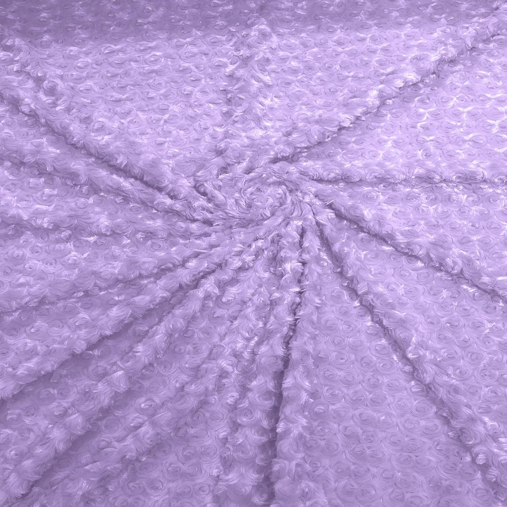 New Creations Fabric & Foam Inc, 58/59" Wide Snuggle Rosebud Soft Fabric (Lilac, 3 Yards)