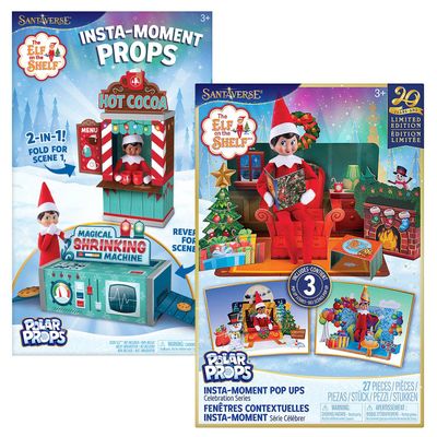 The Elf on The Shelf Polar Props Set of 2: Polar Props 20th Anniversary and Polar Props Pop-Ups (Scout Elf Not Included)