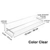 AMT 4 Pack Acrylic Floating Shelves, 15" L x 4" W, Clear Bathroom Wall Shelf, Bookshelves, Invisible Display for Office, Bedroom, Small Gap Allows Water to Escape, Free Screws & Drill Bit (Medium) view 2