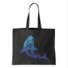 Tribal Shark - Pattern Tropical Great White Reusable Grocery Tote Bag (Black) view 1