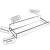 AMT 2 Pack Acrylic Floating Shelves, 15" L x 4.8" W, Clear Bathroom Wall Shelf, Bookshelves, Invisible Display for Office, Bedroom, Small Gap Allows Water to Escape, Free Screws & Drill Bit (Medium) view 2