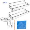AMT 2 Pack Acrylic Floating Shelves, 15" L x 4.8" W, Clear Bathroom Wall Shelf, Bookshelves, Invisible Display for Office, Bedroom, Small Gap Allows Water to Escape, Free Screws & Drill Bit (Medium) view 4