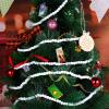 16 Feet Christmas Wood Bead Garland Wooden Bead Garland for Christmas Tree Holiday Decoration (White) view 3