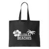 Aloha Beaches - Tropical Paradise Hawaii Reusable Grocery Tote Bag (Black) view 1
