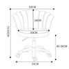 LIYFF-Stools Modern Design Velvet Desk Chair, Mid-Back Home Office Chair, Velvet Upholstered Swivel Adjustable Task Chair, Max Weight Capacity 150kg view 3