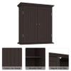 ChooChoo Bathroom Wall Cabinet, Over The Toilet Space Saver Storage Cabinet, Medicine Cabinet with 2 Door and Adjustable Shelves, Cupboard view 4