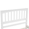 PovKeever Wood Platform Bed Twin Size Platform Bed, White view 4
