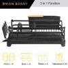 BRIAN & DANY Aluminum Dish Drying Rack, Dish Racks for Kitchen Counter, Dish Drainer with Removable Cutlery Holder & Cup Holder, 16.5" L x 11.8" W, Black view 3