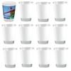 12 Pieces Blank Sublimation Shot Glasses 1.5 ounces White Patch Heat Thermal Transfer Dye Craft Tequila view 1