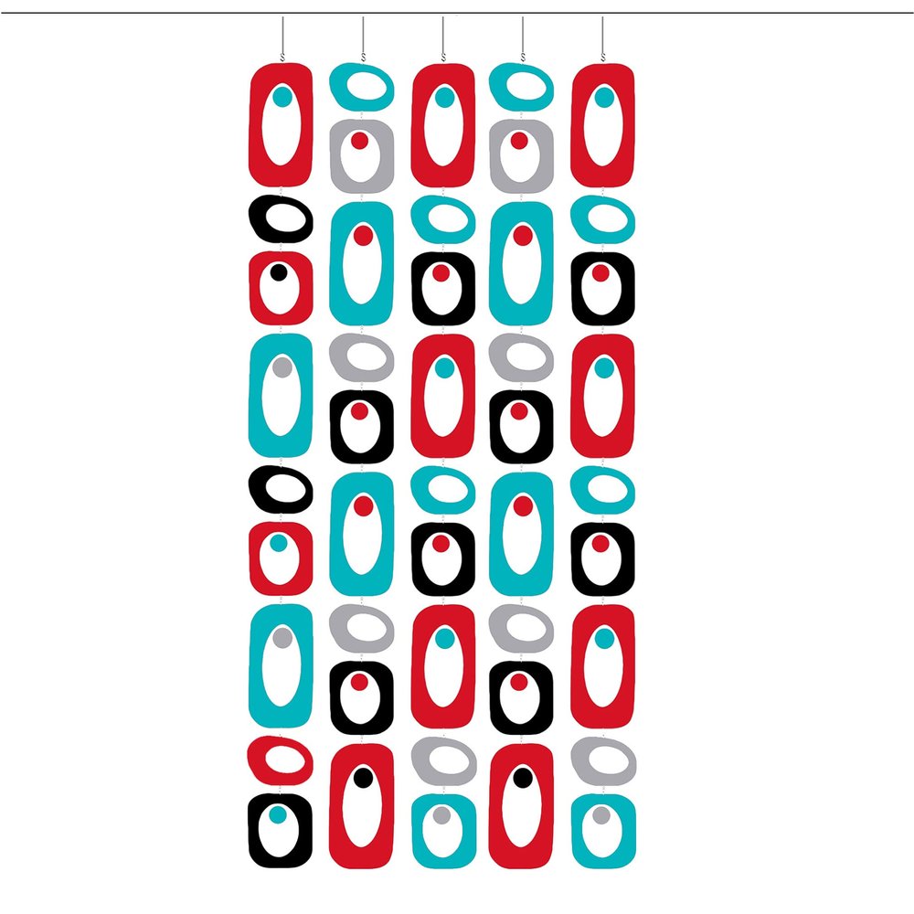 Atomic Mobiles Cool Retro Beatnik Party Room Divider - Mid Century Modern Contemporary Room Partition - Home & Office Decor - Many Sizes! (L - 37w x 70h)