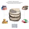 REDEARTH  UNSTUFFED Pouf Ottoman Cover Textured Boho Storage Cube Bean Bag Farmhouse Poof Pouffe Footrest for Living Room, Bedroom, Kidsroom; 100% Cotton (18"X18"X18"; Black Natural) view 4