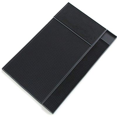 Cabilock 3pcs Silicone Bar Mat Non- Counter Drain Pad for Use Easy to Clean and Design for Daily against Spills and