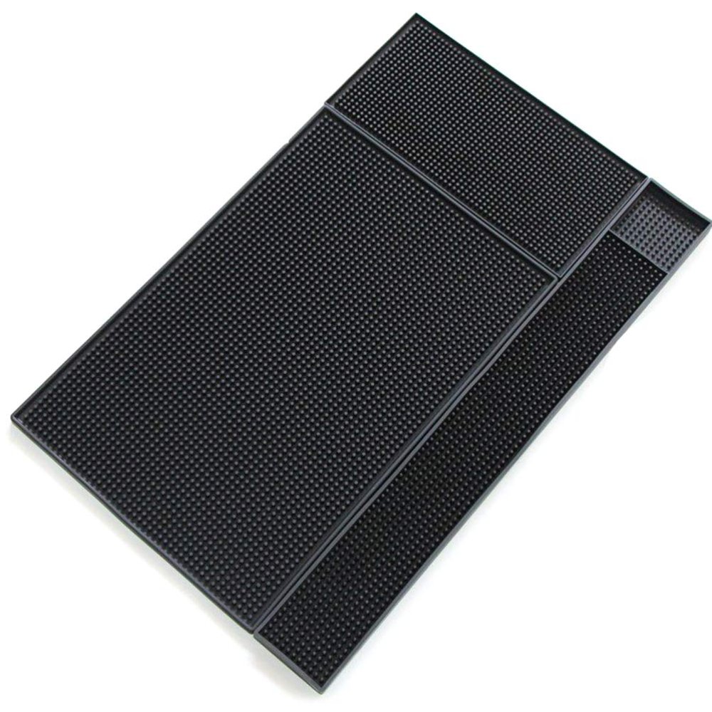 Cabilock 3pcs Silicone Bar Mat Non- Counter Drain Pad for Use Easy to Clean and Design for Daily against Spills and