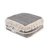 REDEARTH  UNSTUFFED Pouf Ottoman Cover Textured Storage Cube Boho Bean Bag Footrest Stool for Living Room, Bedroom,Nursery, Farmhouse, Kidsroom, Patio, Gym; 100% Cotton (20"X20"X8"; Black) view 1