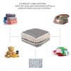 REDEARTH  UNSTUFFED Pouf Ottoman Cover Textured Storage Cube Boho Bean Bag Footrest Stool for Living Room, Bedroom,Nursery, Farmhouse, Kidsroom, Patio, Gym; 100% Cotton (20"X20"X8"; Black) view 4