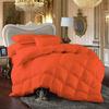 International Sheets All Seasons Oversized Super King Size 800 Thread Count Solid Orange Down Alternative 5 Piece Box Design Comforter Set 100% Egyptian Cotton view 1