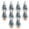 10Pcs 5CM Mini Sisal Trees Bottle Brush Trees Miniature Pine Tree Tabletop Christmas Tree Decor for Crafts Party Home Decoration view 1