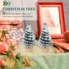 10Pcs 5CM Mini Sisal Trees Bottle Brush Trees Miniature Pine Tree Tabletop Christmas Tree Decor for Crafts Party Home Decoration view 2