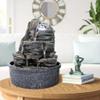 BBabe Rockery Indoor Water Fountain, Zen Meditation Tabletop Fountain with LED Lights & Crystal Ball for Home Office Bedroom 9 4/5" view 2
