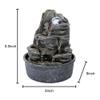 BBabe Rockery Indoor Water Fountain, Zen Meditation Tabletop Fountain with LED Lights & Crystal Ball for Home Office Bedroom 9 4/5" view 3