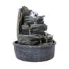 BBabe Rockery Indoor Water Fountain, Zen Meditation Tabletop Fountain with LED Lights & Crystal Ball for Home Office Bedroom 9 4/5" view 4
