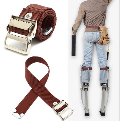 kucy Stilts Straps Drywall Leg Band Straps Kit Hook and Loop Canvas Woven Brown