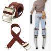 kucy Stilts Straps Drywall Leg Band Straps Kit Hook and Loop Canvas Woven Brown view 1