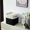 DECOMOMO Storage Cubes, 11x11 Cube Storage Bins, Baskets for Shelves (Black & White, Cube 11" - 4 Pack) view 2