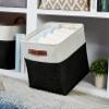 DECOMOMO Storage Cubes, 11x11 Cube Storage Bins, Baskets for Shelves (Black & White, Cube 11" - 4 Pack) view 4