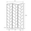 Coaster Home Furnishings - Mila - Pine Wood - 70-Inch 3-Panel Room Divider Folding Shoji Screen with Linen Fabric, Metal Hinges, and Contempandary Style - Living Room & Bedroom - Walnut - 962923 view 4
