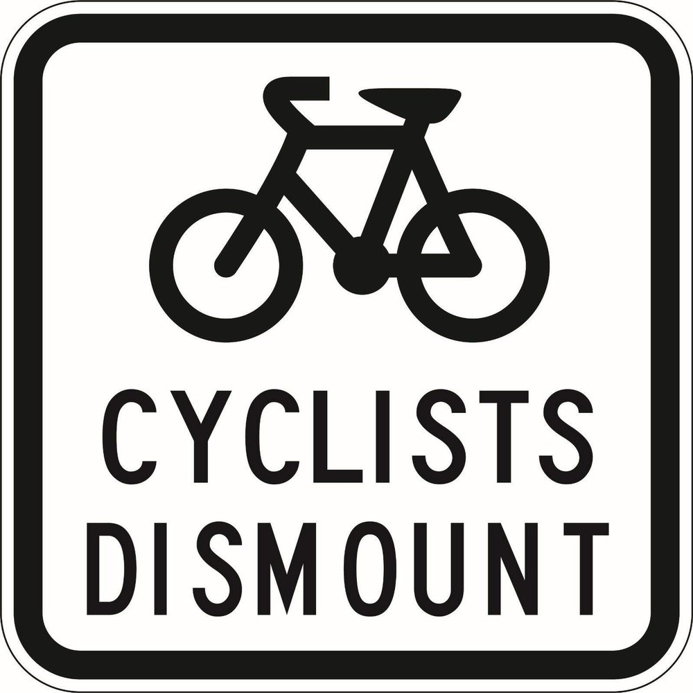 TNND Bicycles Cyclists Dismount Plaques and Signs Outdoor Aluminum Metal Sign 12X12 Inches