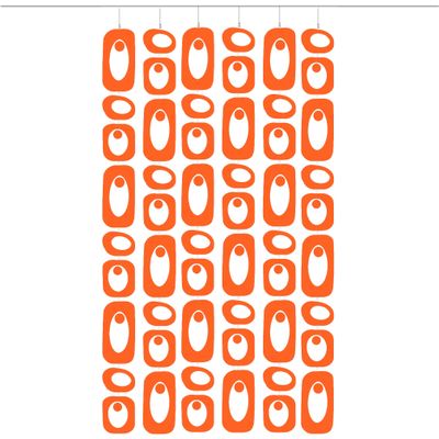 Atomic Mobiles Vibrant Orange Beatnik Party Room Divider DIY Kit - Mid Century Modern Contemporary Room Partition - Home & Office Decor - Many Sizes! (XL - 44w x 70h)