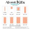 Atomic Mobiles Vibrant Orange Beatnik Party Room Divider DIY Kit - Mid Century Modern Contemporary Room Partition - Home & Office Decor - Many Sizes! (XL - 44w x 70h) view 3